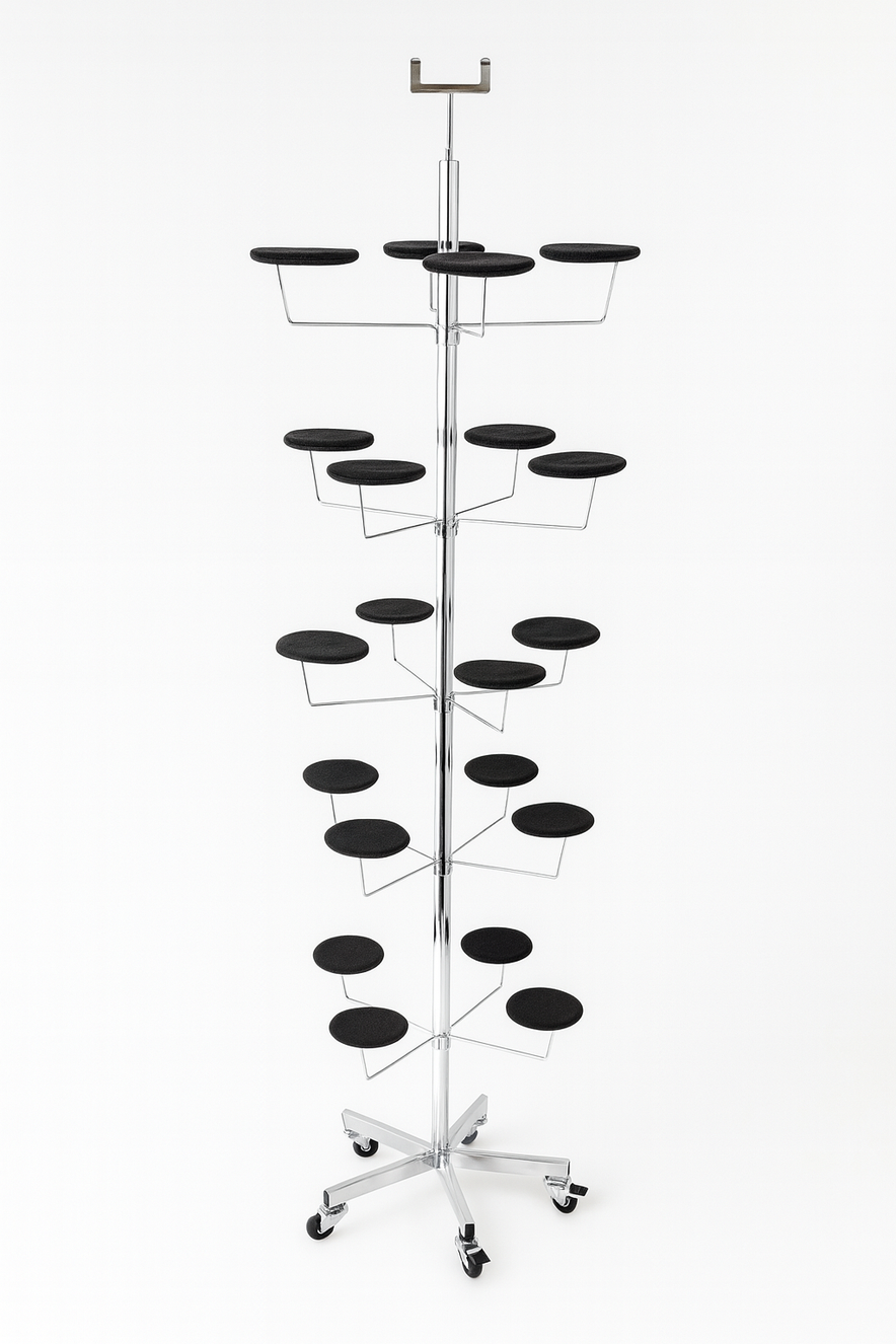 5-Tier Hat Display Stand - 20 Millinery Arms