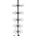 Black 6-Tier Rotating Jewellery Display Spinner Rack