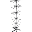 Black 6-Tier Rotating Jewellery Display Spinner Rack