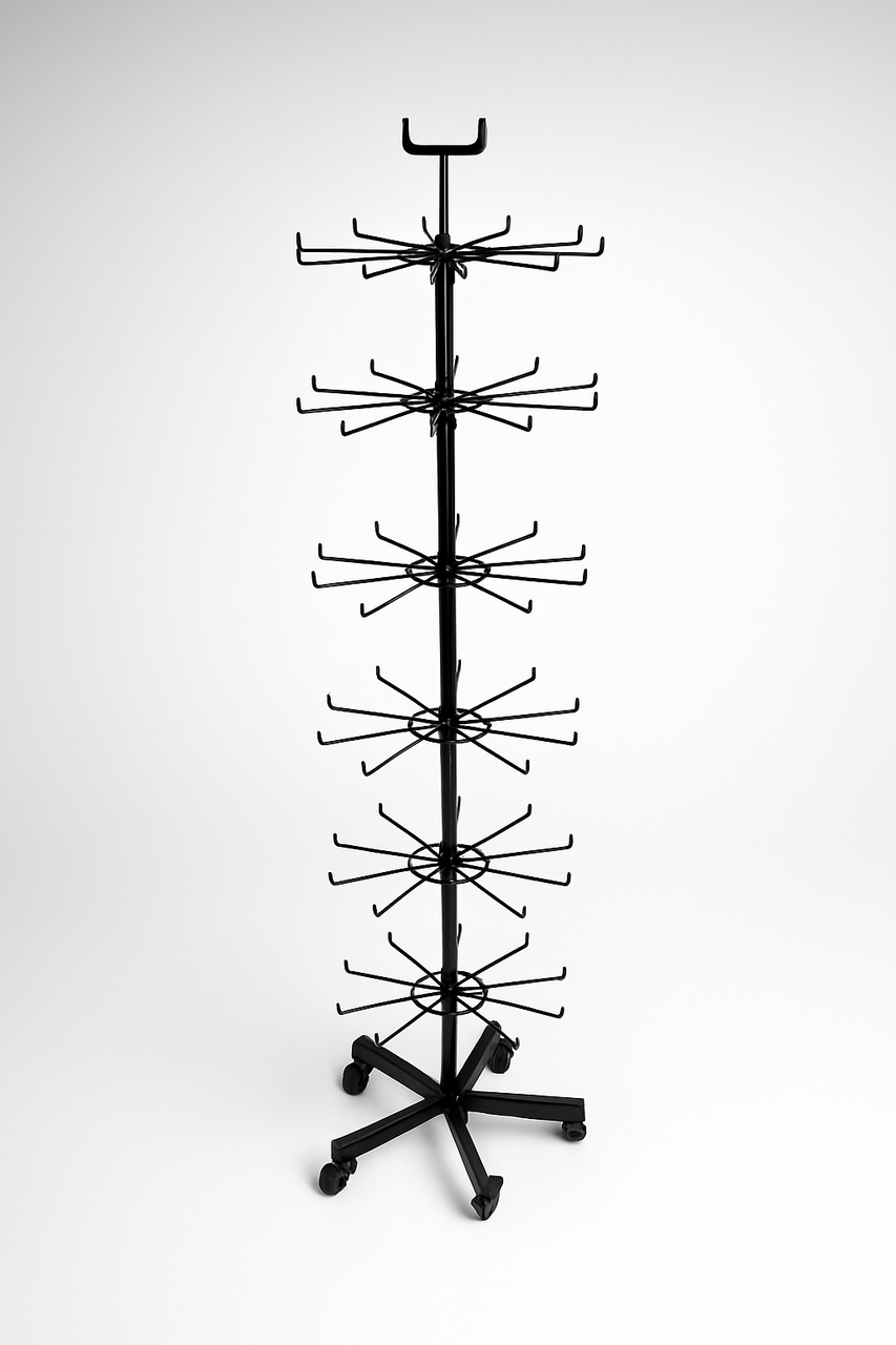 Jewellery Display Stand 6 Tier Spinner Display Stand - Black