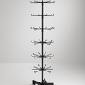 Jewellery Display Stand 6 Tier Spinner Display Stand - Black