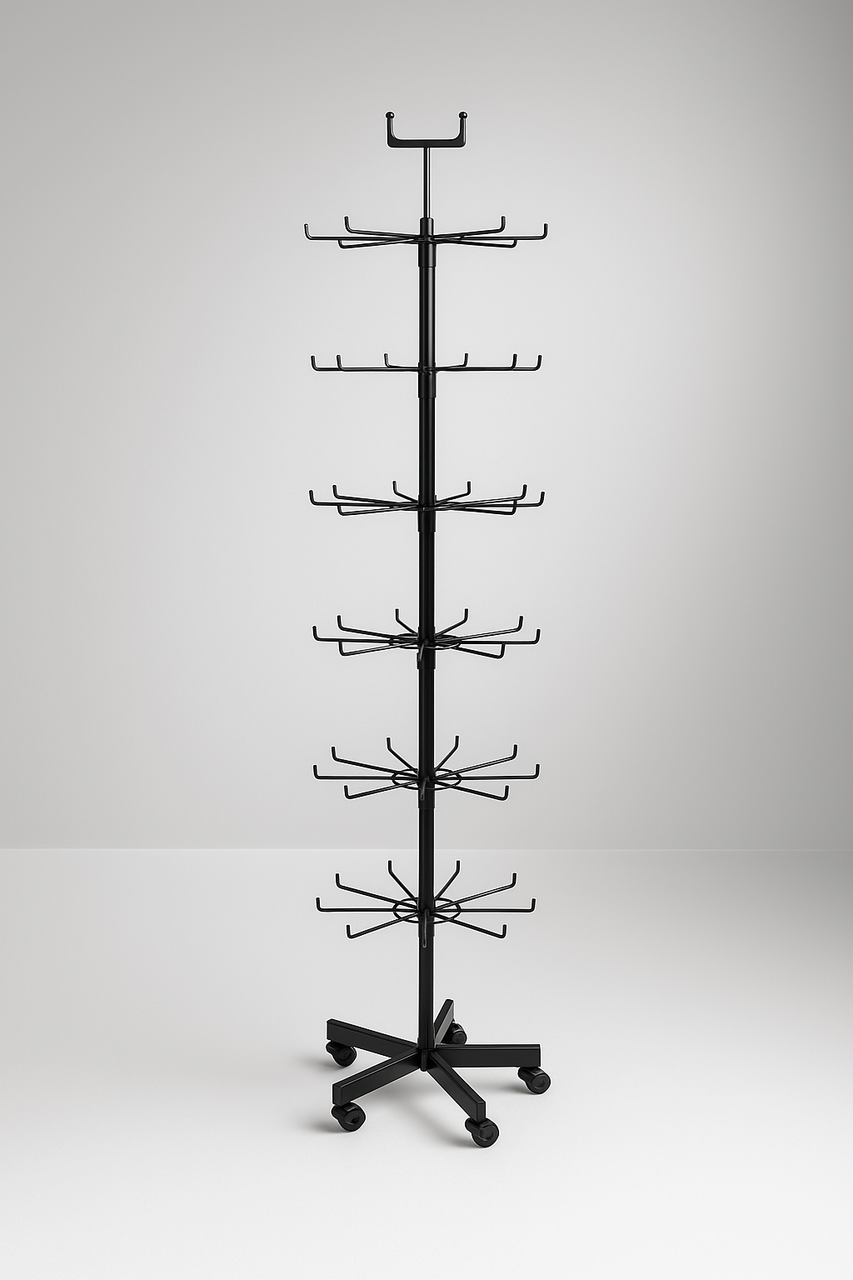 Jewellery Display Stand 6 Tier Spinner Display Stand - Black