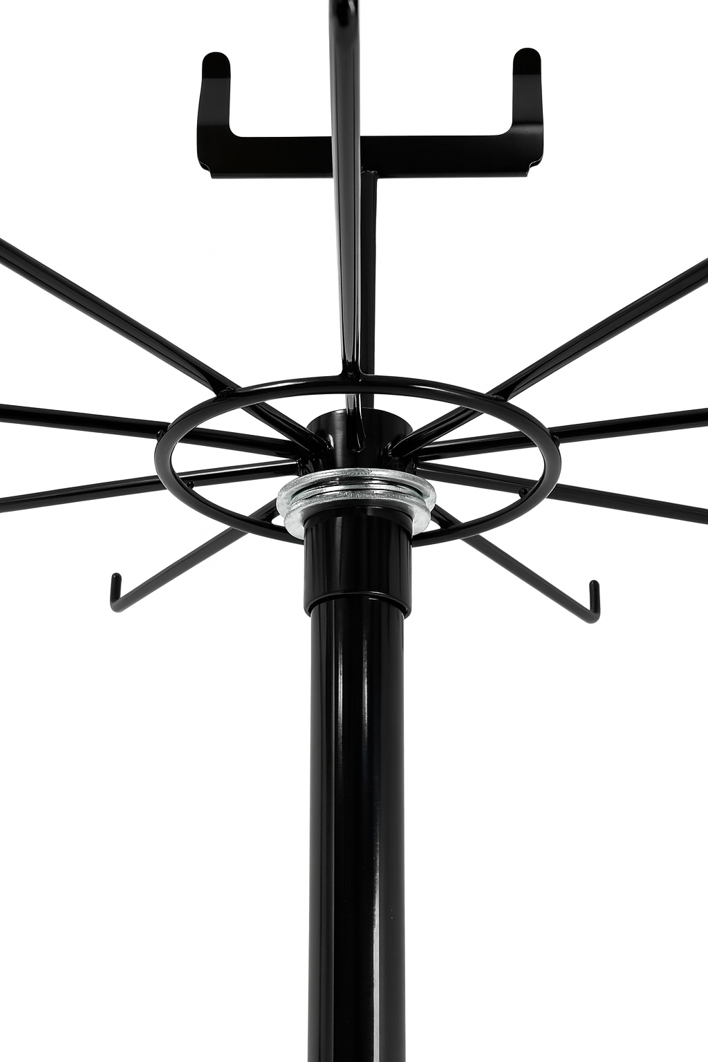 Black 6-Tier Rotating Jewellery Display Spinner Rack
