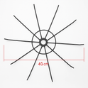 Jewellery Display Stand 6 Tier Spinner Display Stand - Black