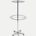 Chrome Two Tier Tie And Belt Rail With Wheels