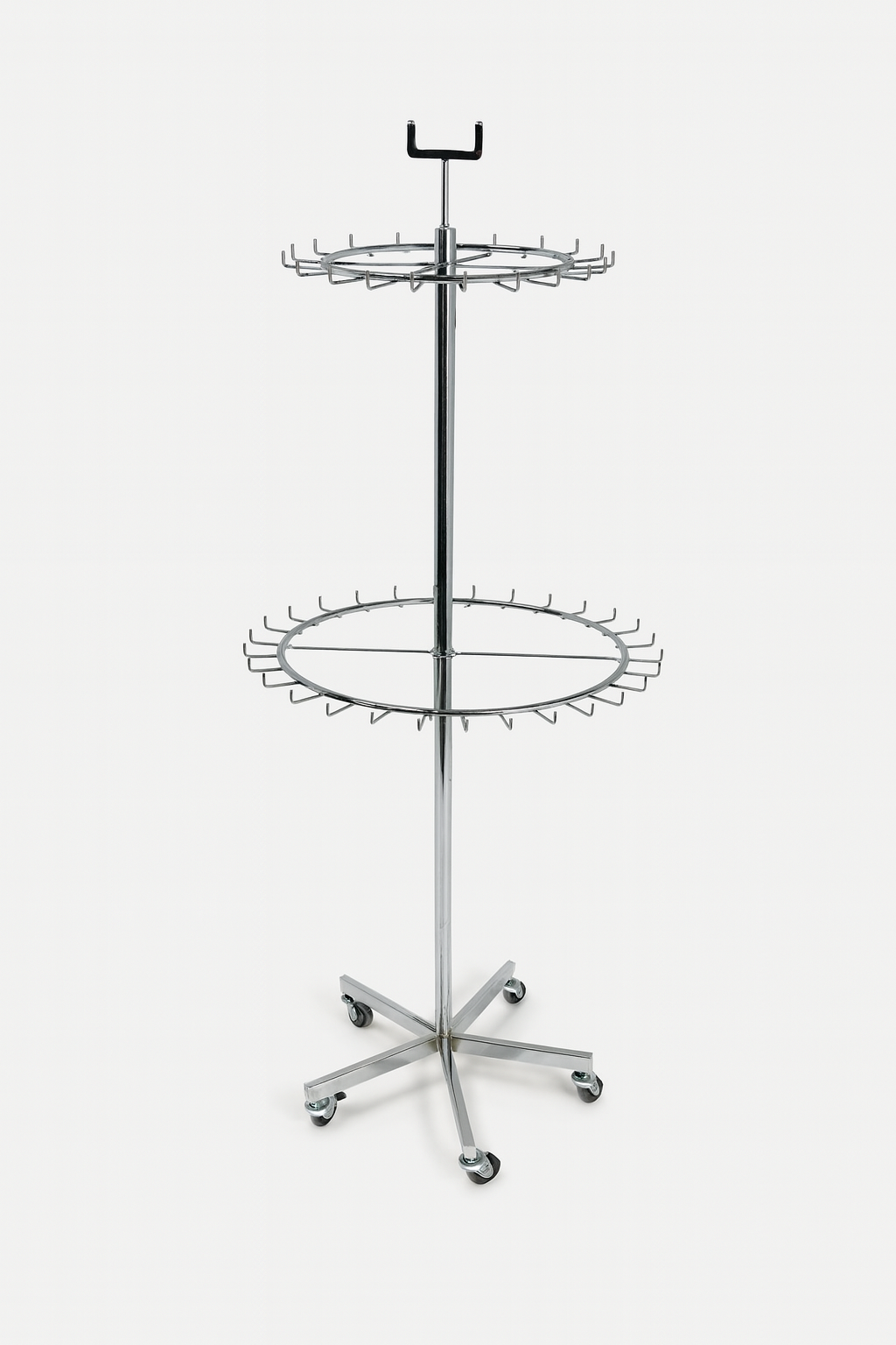 Chrome Two Tier Tie And Belt Rail With Wheels