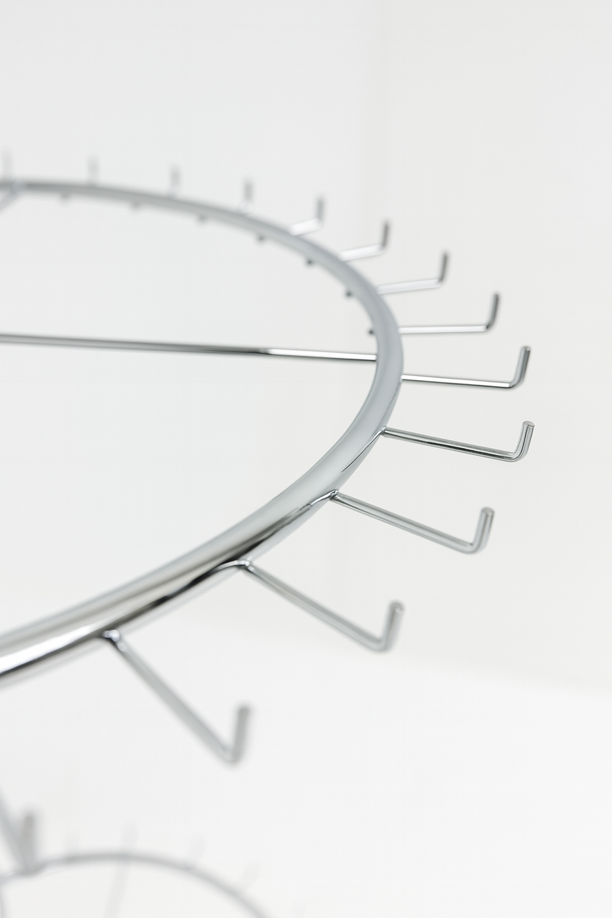 Chrome 2-Tier Stand Tie And Belt Rail