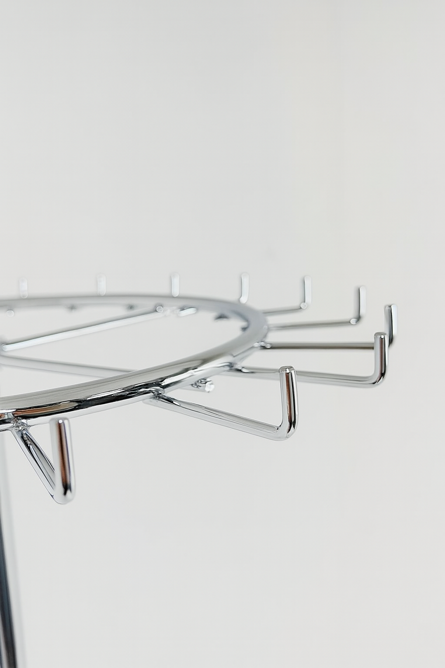 Chrome Two Tier Tie And Belt Rail With Wheels