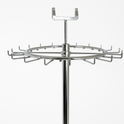 Chrome Two Tier Tie And Belt Rail With Wheels