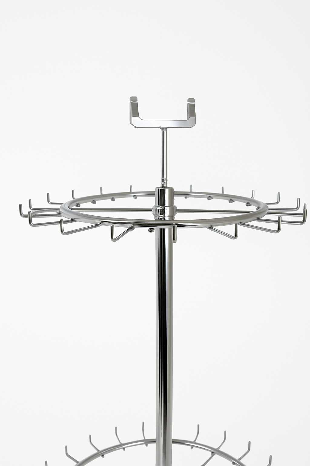 Chrome Two Tier Tie And Belt Rail With Wheels