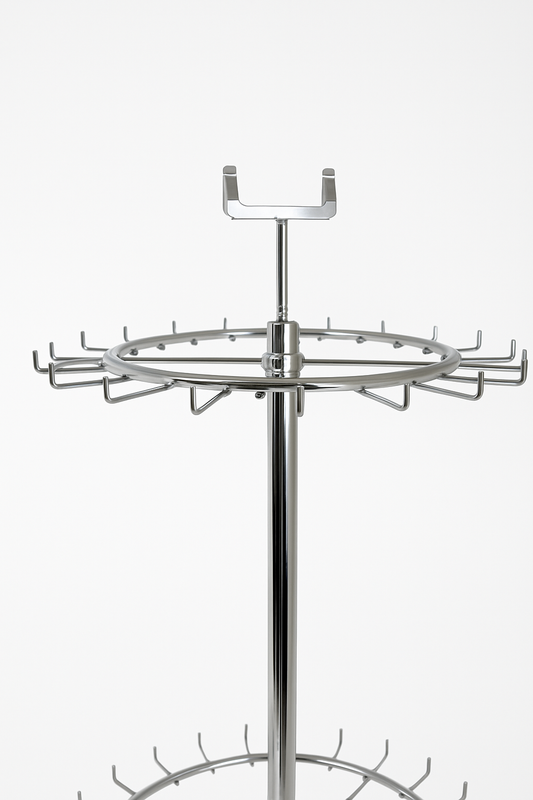 Chrome Two Tier Tie And Belt Rail With Wheels