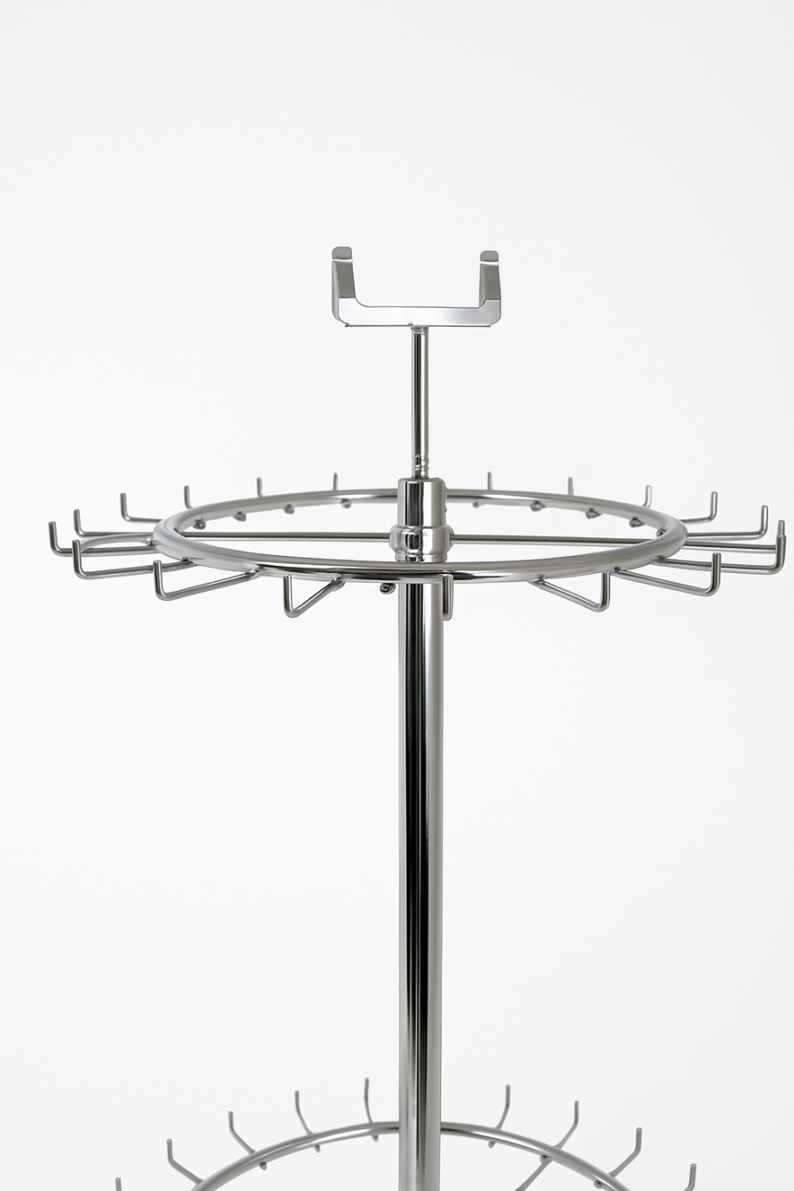 Chrome Two Tier Tie And Belt Rail With Wheels