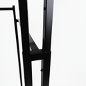 Heavy Duty 4-Way Straight Arm Clothing Rail – Adjustable Black Retail Display Stand  with Castors & Brakes