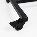 Heavy Duty 2-Way Sloping Arm Clothing Rail – Adjustable Black Retail Display Stand  with Castors & Brakes