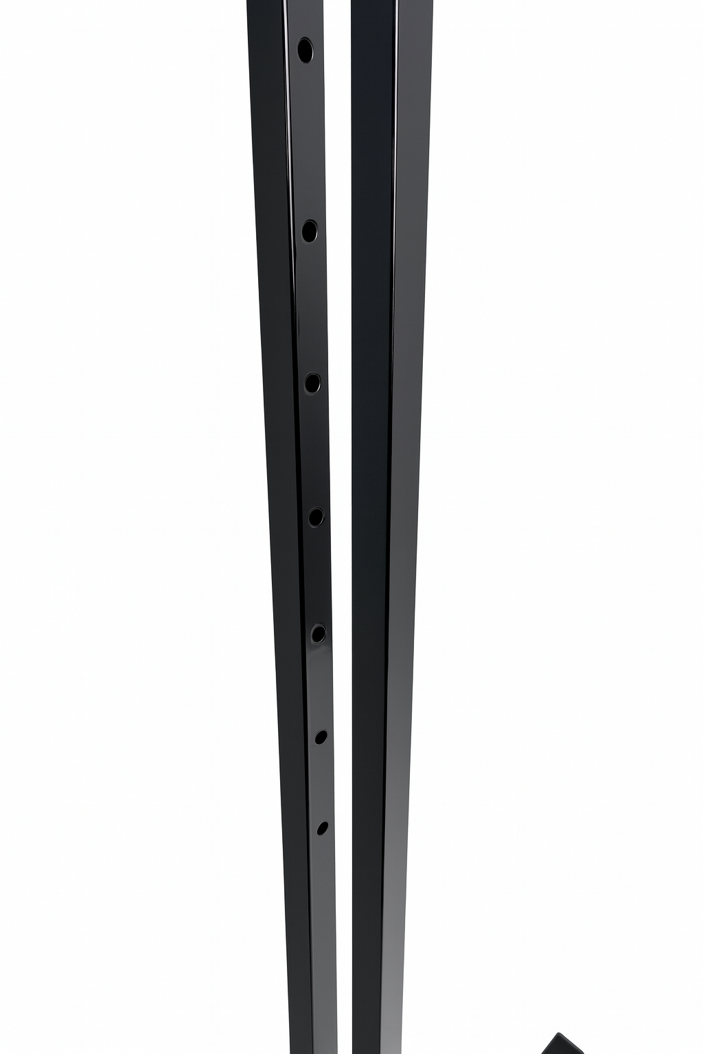 Heavy Duty 6-Way Waterfall Arm Clothing Rail – Adjustable Black Retail Display Stand  with Castors & Brakes