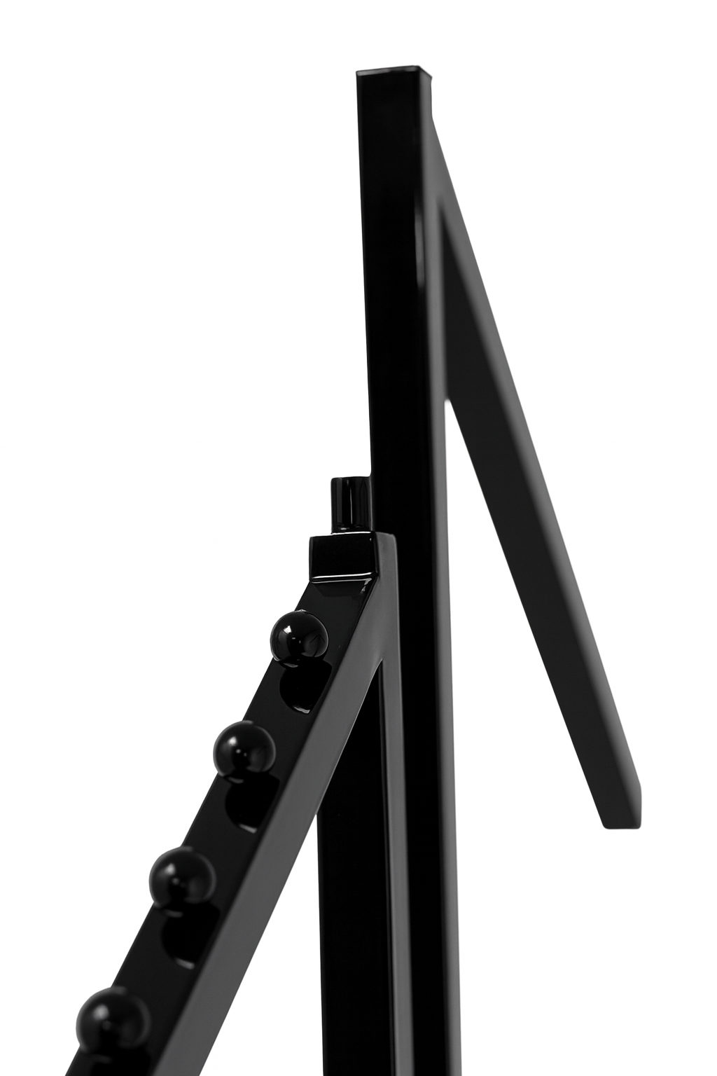 Heavy Duty 6-Way Waterfall Arm Clothing Rail – Adjustable Black Retail Display Stand  with Castors & Brakes