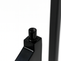 Heavy Duty 2-Way Sloping Arm Clothing Rail – Adjustable Black Retail Display Stand  with Castors & Brakes