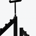 Heavy Duty 6-Way Waterfall Arm Clothing Rail – Adjustable Black Retail Display Stand  with Castors & Brakes