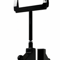 Heavy Duty 6-Way Step Arm Clothing Rail – Adjustable Black Retail Display Stand  with Castors & Brakes