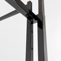 Heavy Duty 4-Way Straight Arm Clothing Rail – Adjustable Black Retail Display Stand  with Castors & Brakes