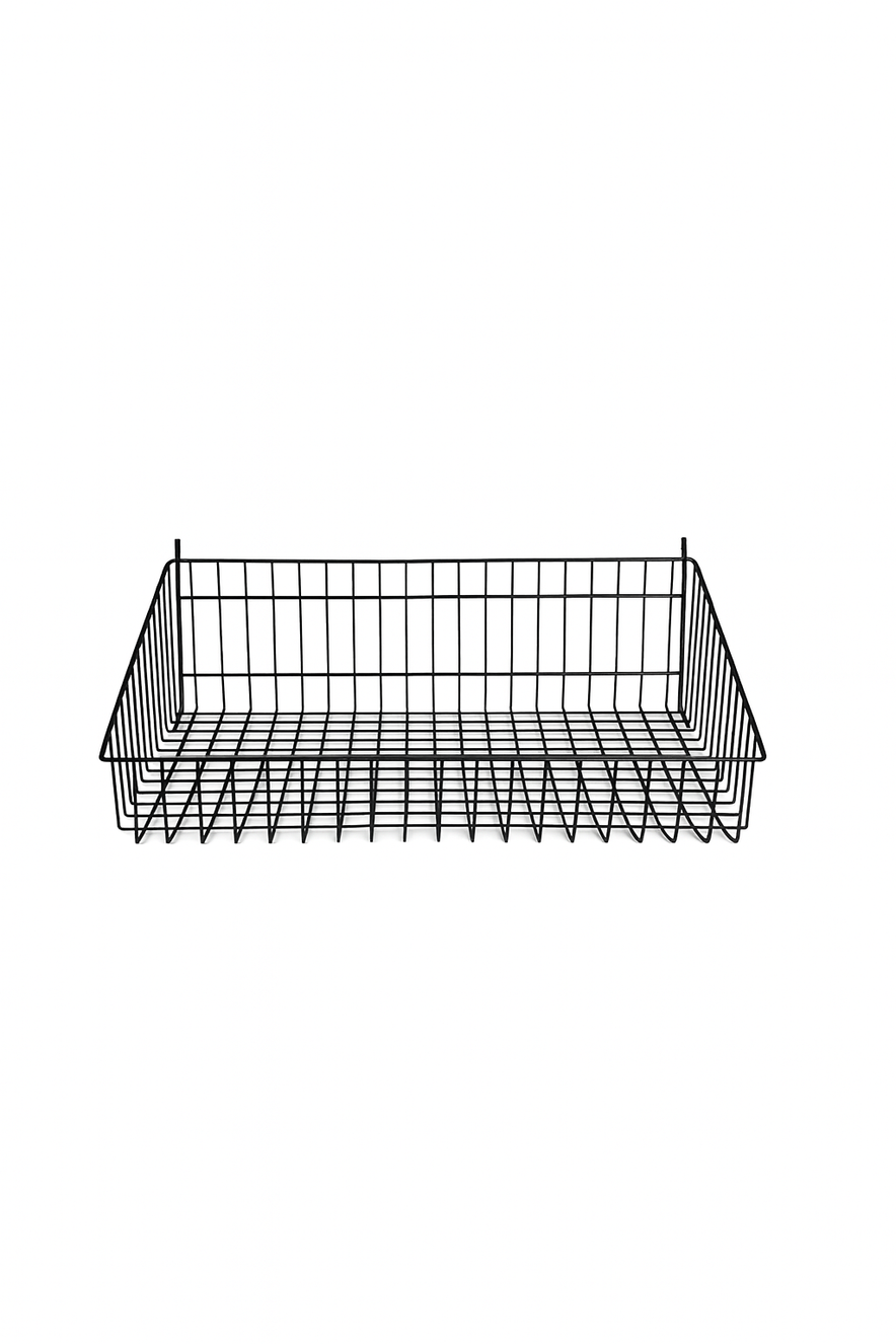 Black 5-Tier Single-Sided Wire Basket Display Stand – 65cm