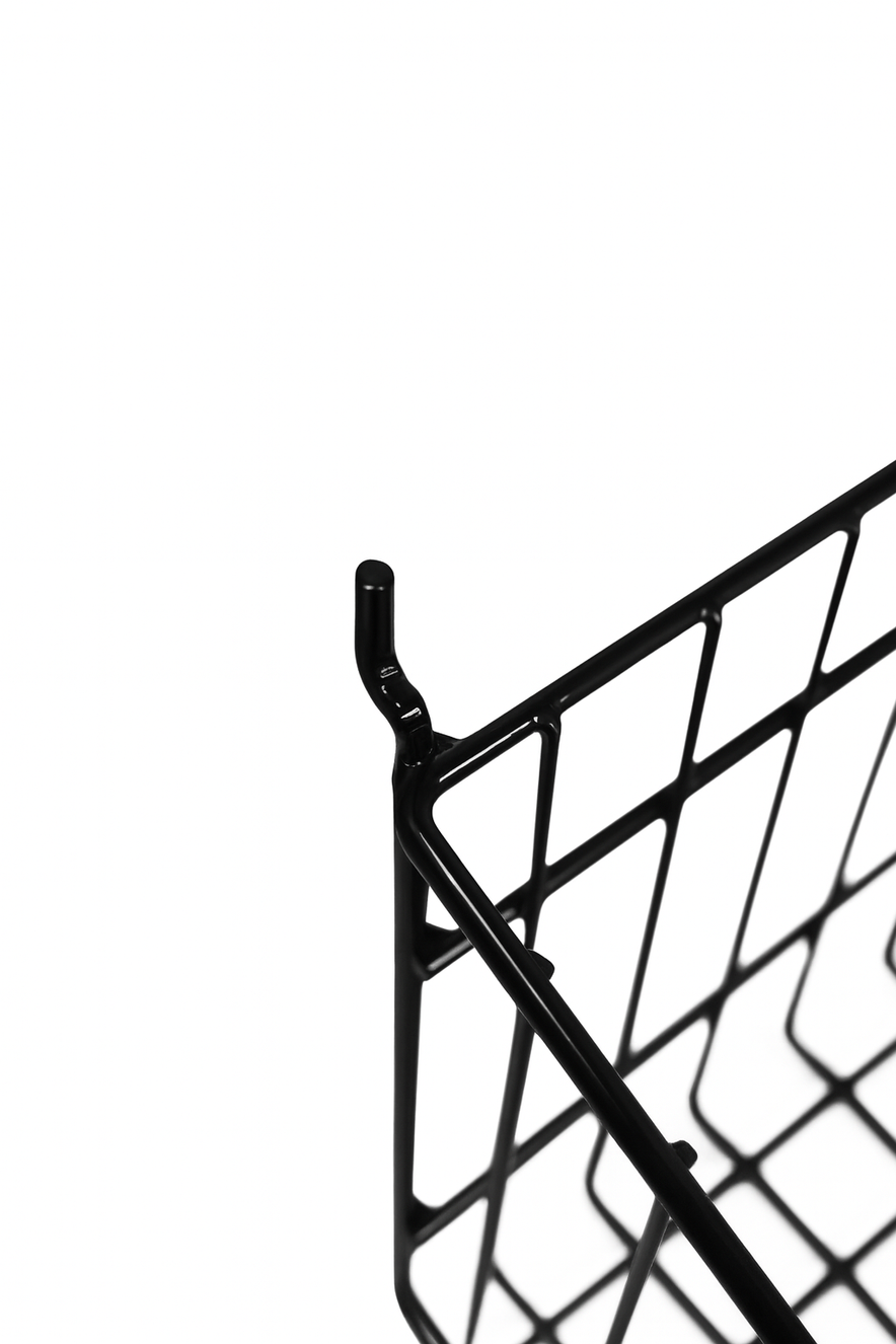 Black 5-Tier Single-Sided Wire Basket Display Stand – 65cm