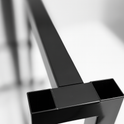 Heavy Duty 8-Way Waterfall Arm Clothing Rail - Adjustable Black Retail Display Stand  with Castors & Brakes