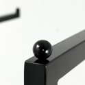 Heavy Duty 4-Way Step Arm Clothing Display Rail Stand –  Adjustable Black Retail Display Stand  with Castors & Brakes