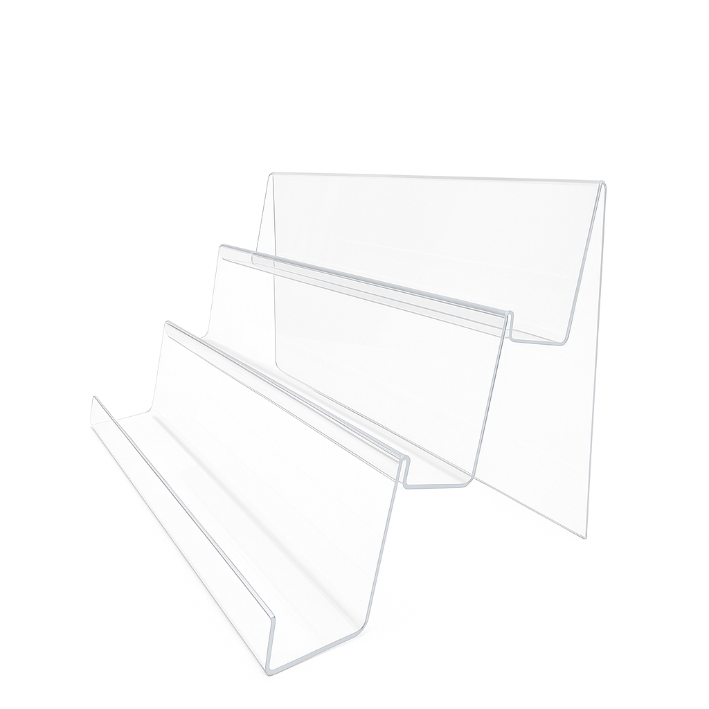 Large 3 tier acrylic with lip
