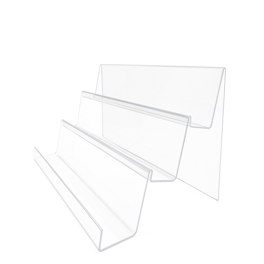 Large 3 tier acrylic with lip