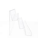 Large 3 tier acrylic with lip