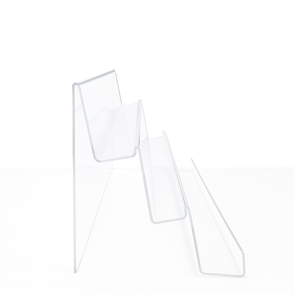 Large 3 tier acrylic with lip