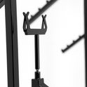 Heavy Duty 8-Way Waterfall Arm Clothing Rail - Adjustable Black Retail Display Stand  with Castors & Brakes