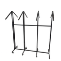 Heavy Duty 8-Way Waterfall Arm Clothing Rail - Adjustable Black Retail Display Stand  with Castors & Brakes
