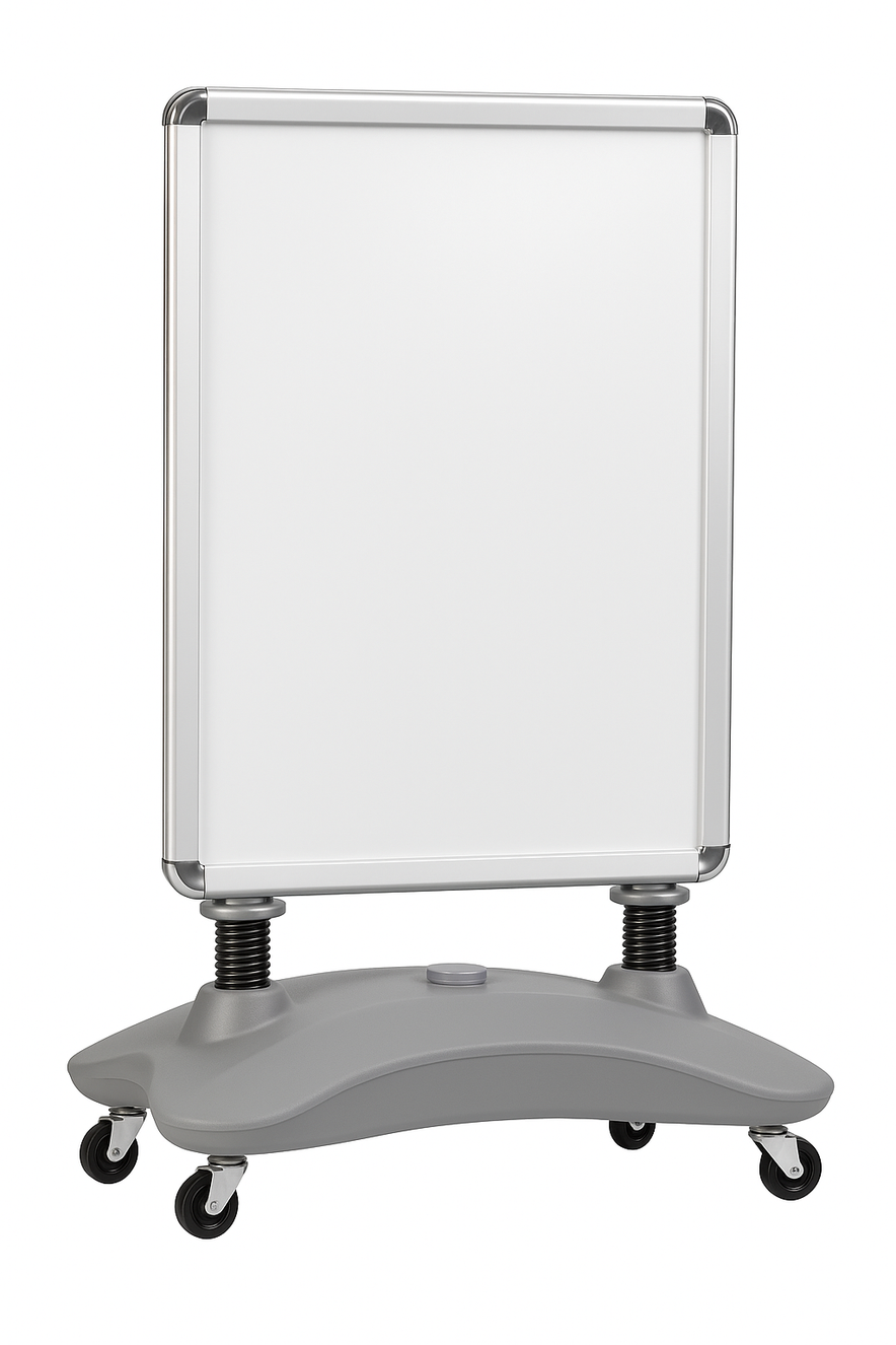 A2 Waterbase Portrait Pavement Sign – Metal Snap Frame A-Board for Posters