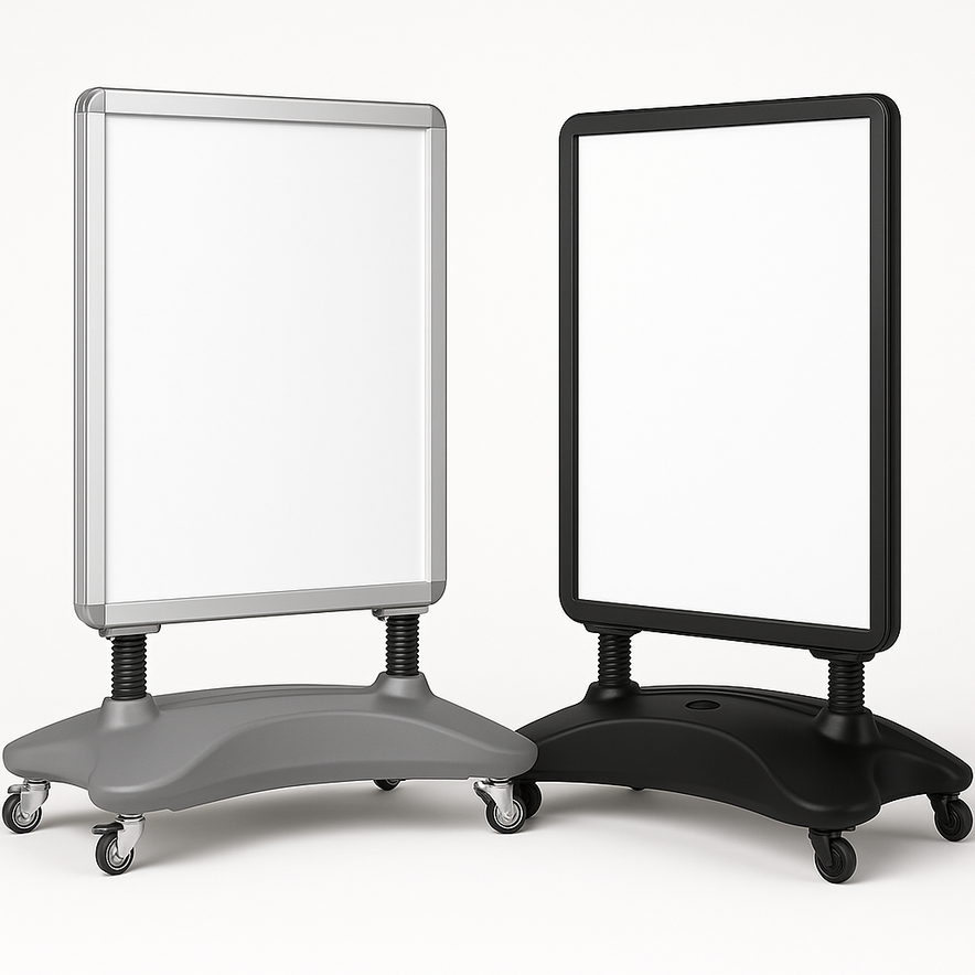 A2 Waterbase Portrait Pavement Sign – Metal Snap Frame A-Board for Posters