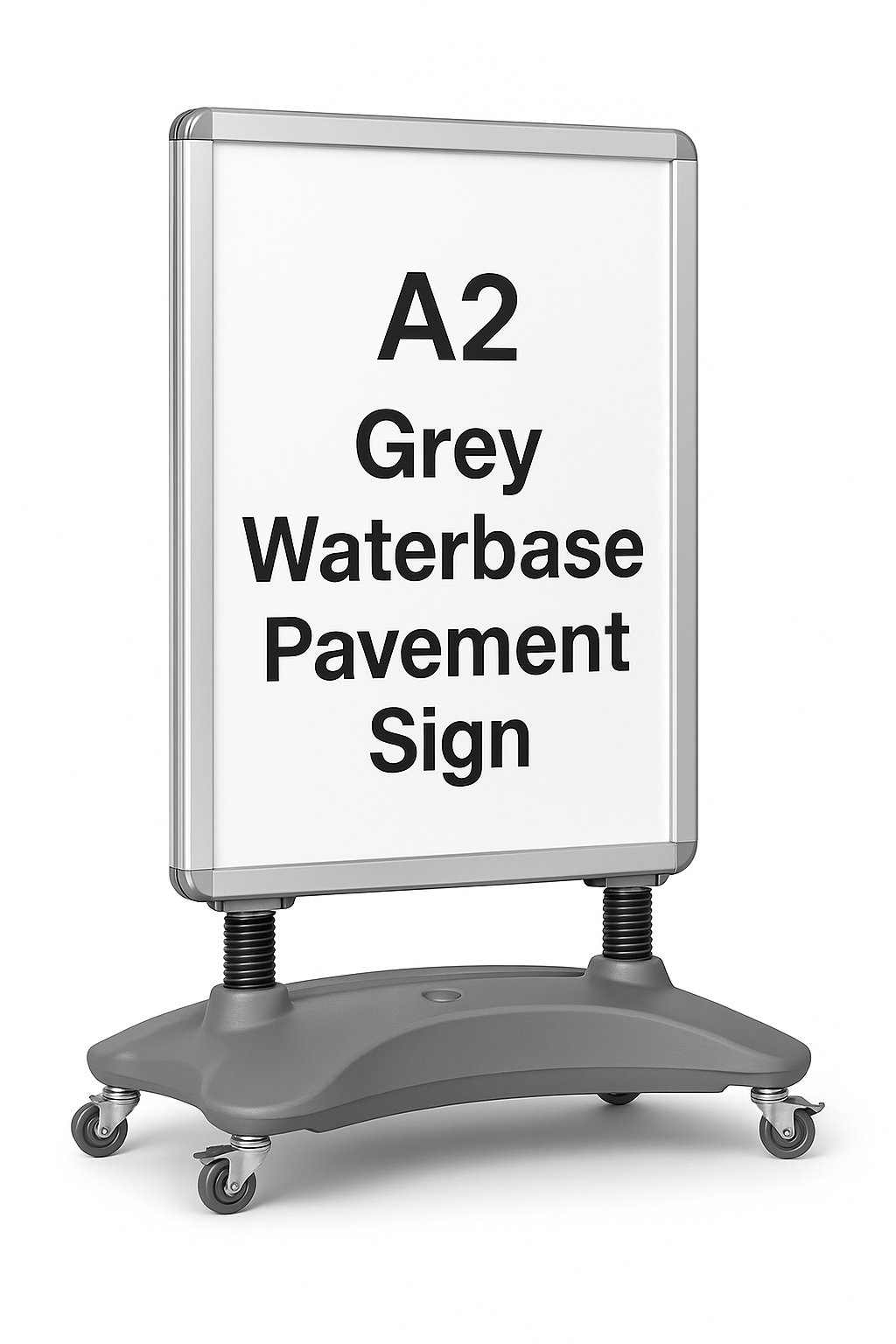 A2 Waterbase Portrait Pavement Sign – Metal Snap Frame A-Board for Posters