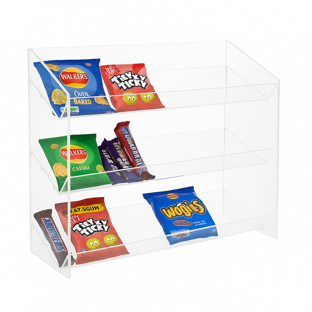 Clear Acrylic Confectionery Display Stand For Candy and Sweets Presentation