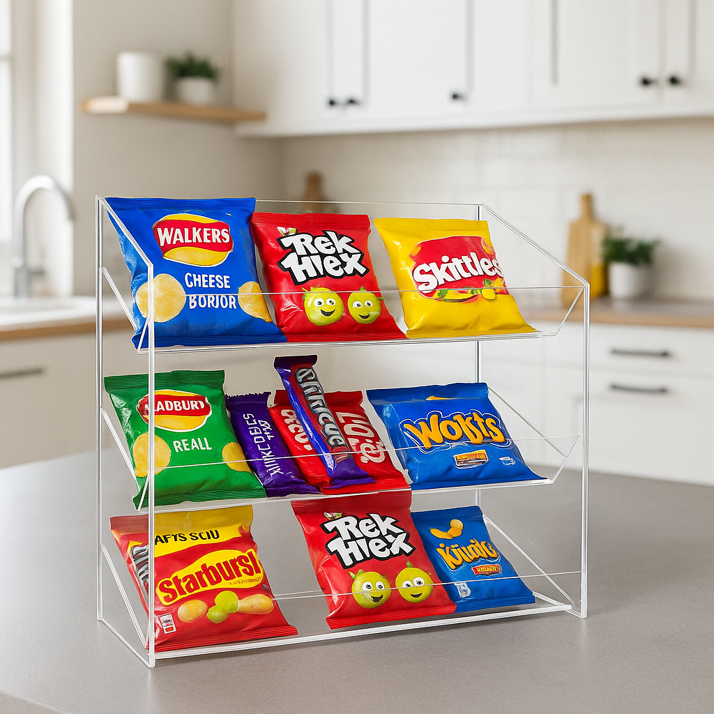 Clear Acrylic Confectionery Display Stand For Candy and Sweets Presentation