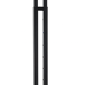 Heavy Duty 2-Way Straight Arm Clothing Rail – Adjustable Black Retail Display Stand  with Castors & Brakes