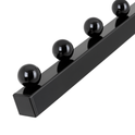 Heavy Duty 8-Way Waterfall Arm Clothing Rail - Adjustable Black Retail Display Stand  with Castors & Brakes