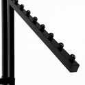 Heavy Duty 2-Way Sloping Arm Clothing Rail – Adjustable Black Retail Display Stand  with Castors & Brakes