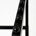 Heavy Duty 4-Way Waterfall Arm Clothing Rail – Adjustable Black Retail Display Stand  with Castors & Brakes