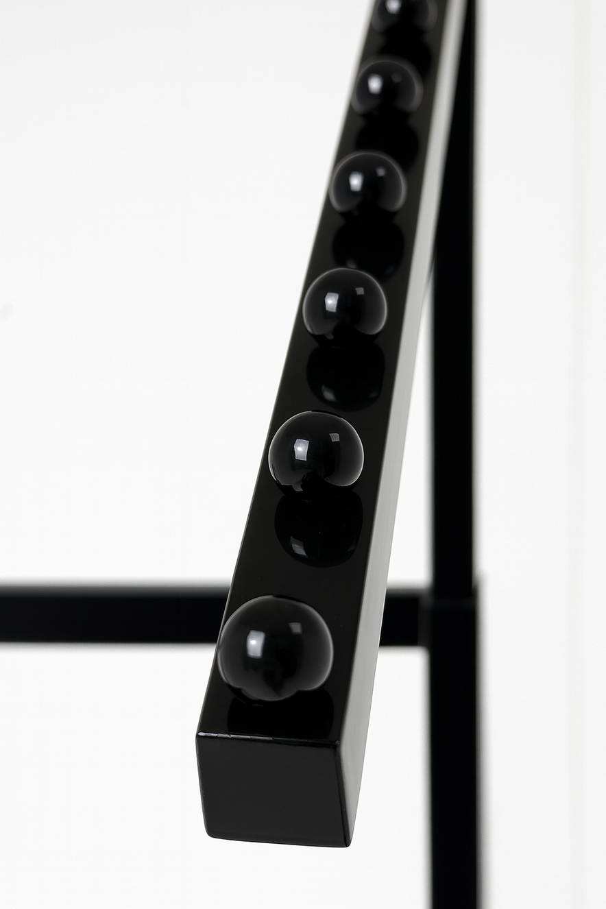Heavy Duty 4-Way Waterfall Arm Clothing Rail – Adjustable Black Retail Display Stand  with Castors & Brakes