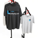 Heavy Duty 4-Way Waterfall Arm Clothing Rail – Adjustable Black Retail Display Stand  with Castors & Brakes