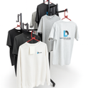 Heavy Duty 4-Way Step Arm Clothing Display Rail Stand –  Adjustable Black Retail Display Stand  with Castors & Brakes