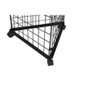 Black Three-Way Grid Mesh Stand