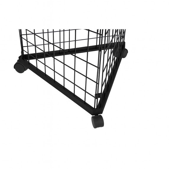 6ft Black Three-Way Grid Mesh Stand With Euro Hooks Included 135