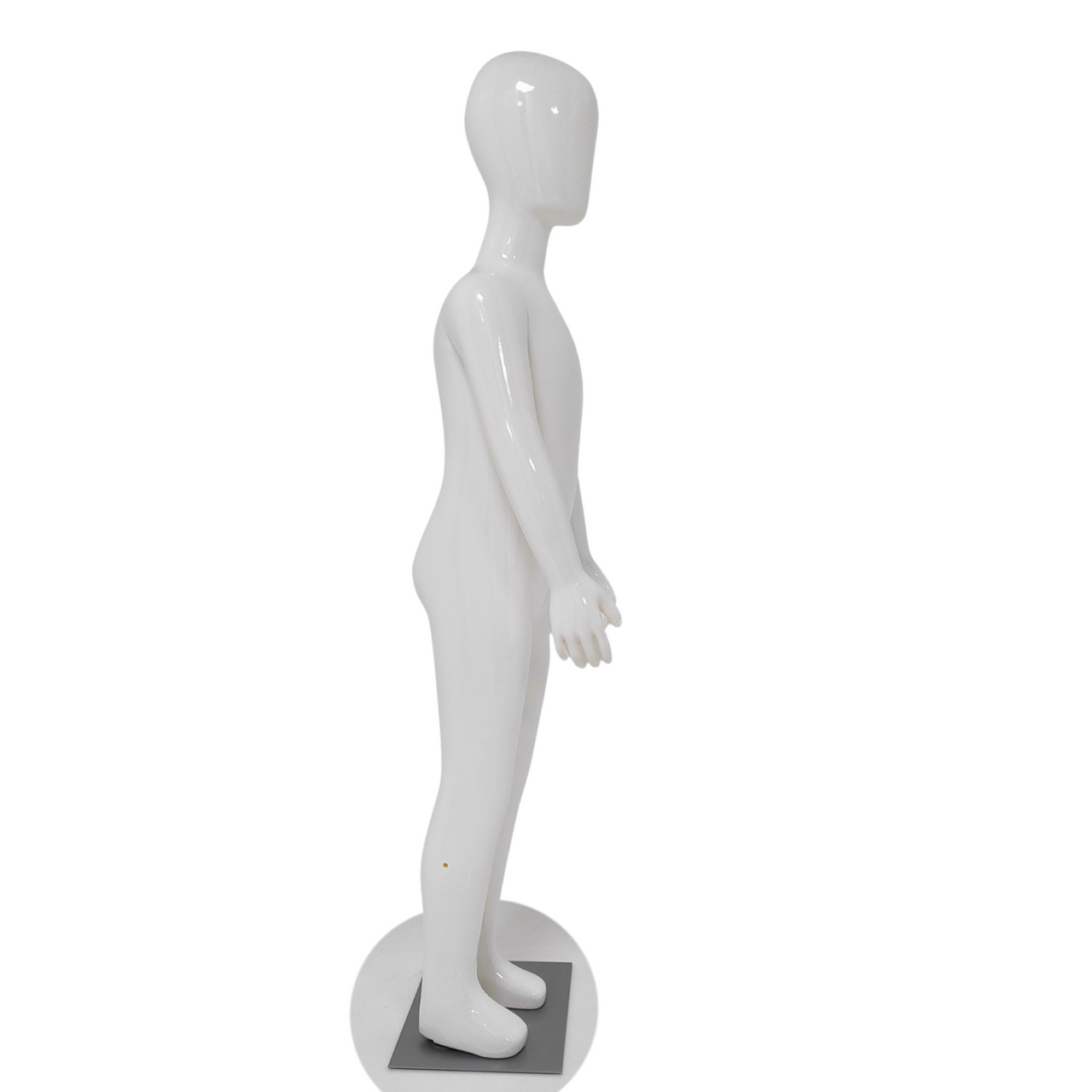 Childs Plastic Egg Head Display Mannequin – Glossy White-116cm