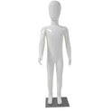Child Plastic Egg Head Display Mannequin – Glossy White-116cm